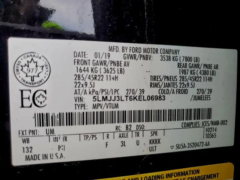 2019 LINCOLN NAVIGATOR L RESERVE  