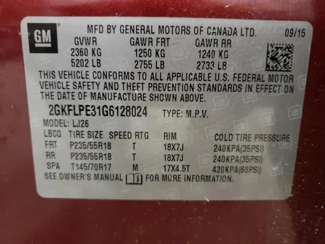 2016 GMC TERRAIN SLT  