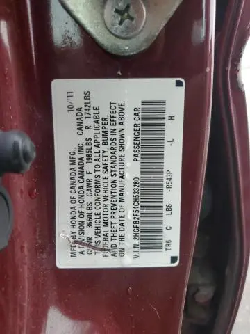 2012 HONDA CIVIC LX  