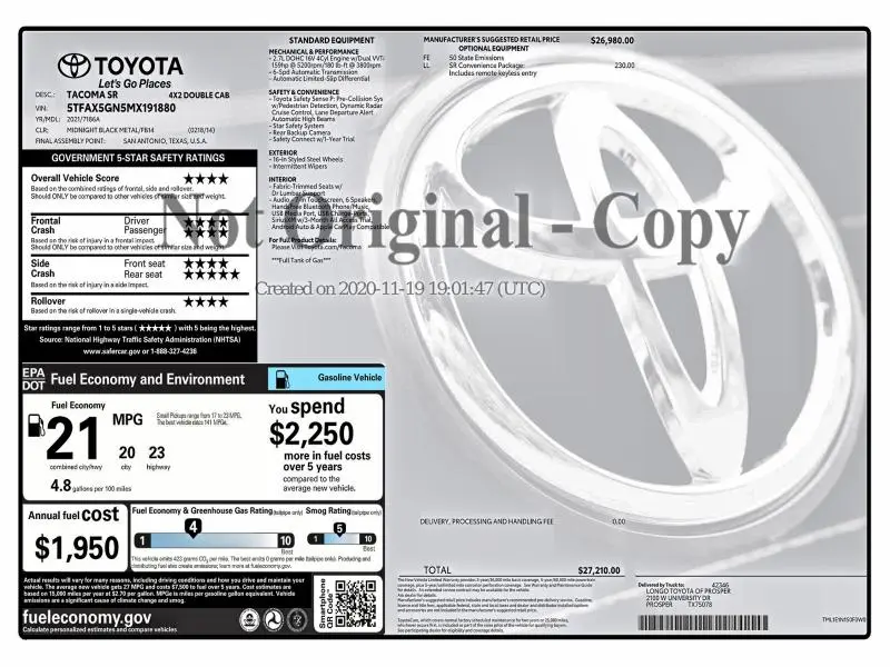 2021 TOYOTA TACOMA DOUBLE CAB  