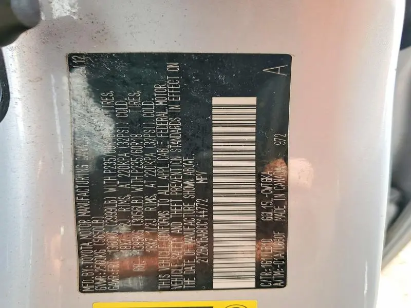 2012 LEXUS RX 350 BASE  