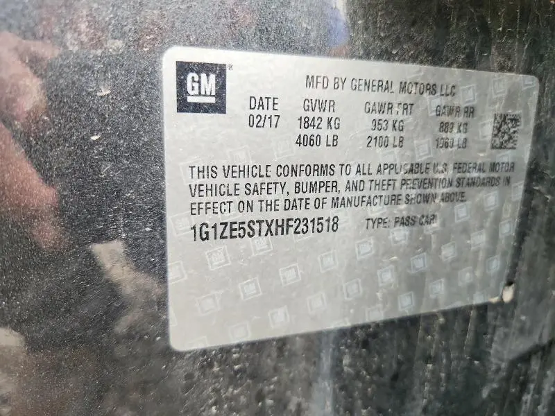 2017 CHEVROLET MALIBU LT  