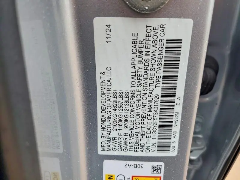 2025 HONDA ACCORD HYBRID SPORT  