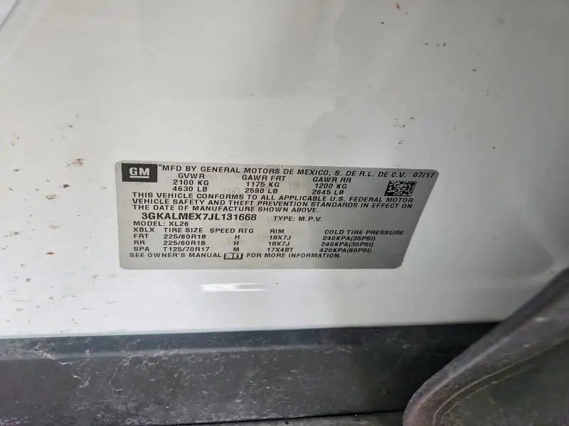 2018 GMC TERRAIN SLE  