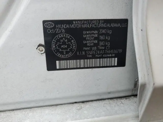 2017 HYUNDAI SONATA SE  