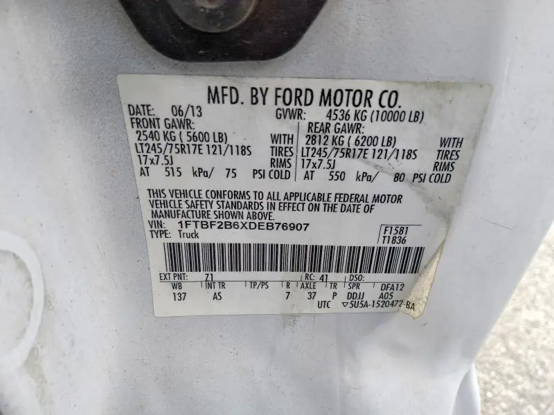 2013 FORD F250 SUPER DUTY  