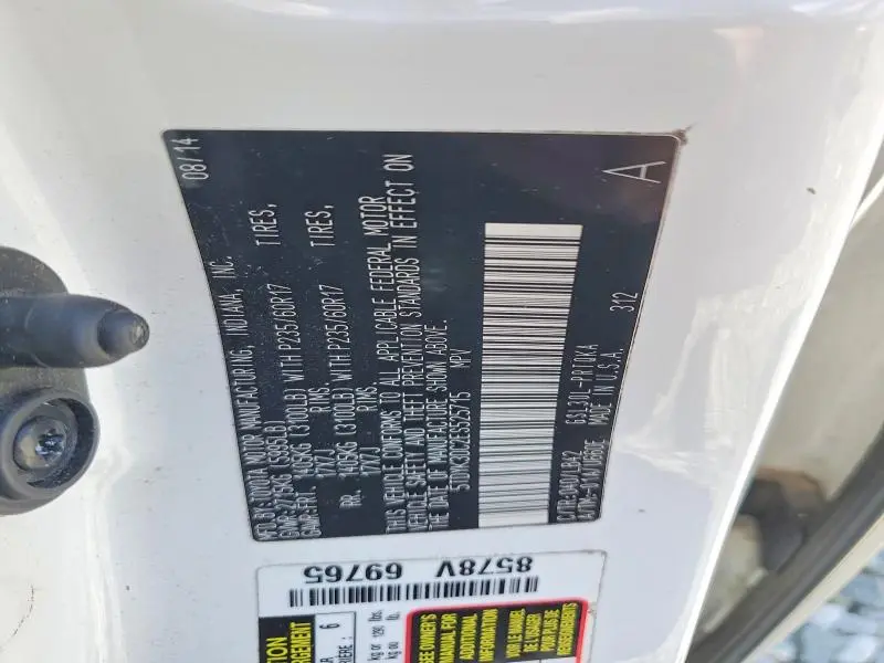 2014 TOYOTA SIENNA XLE 8-PASSENGER  