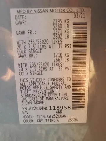 2021 NISSAN MURANO SL  