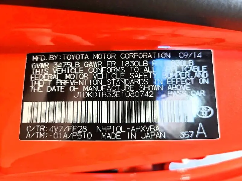 2014 TOYOTA PRIUS C TWO  