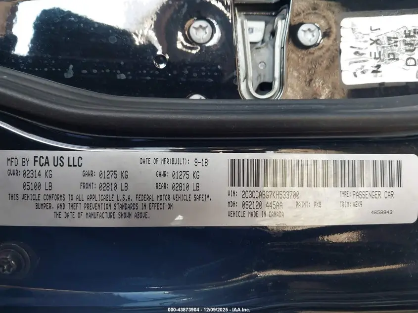 2019 CHRYSLER 300 300S