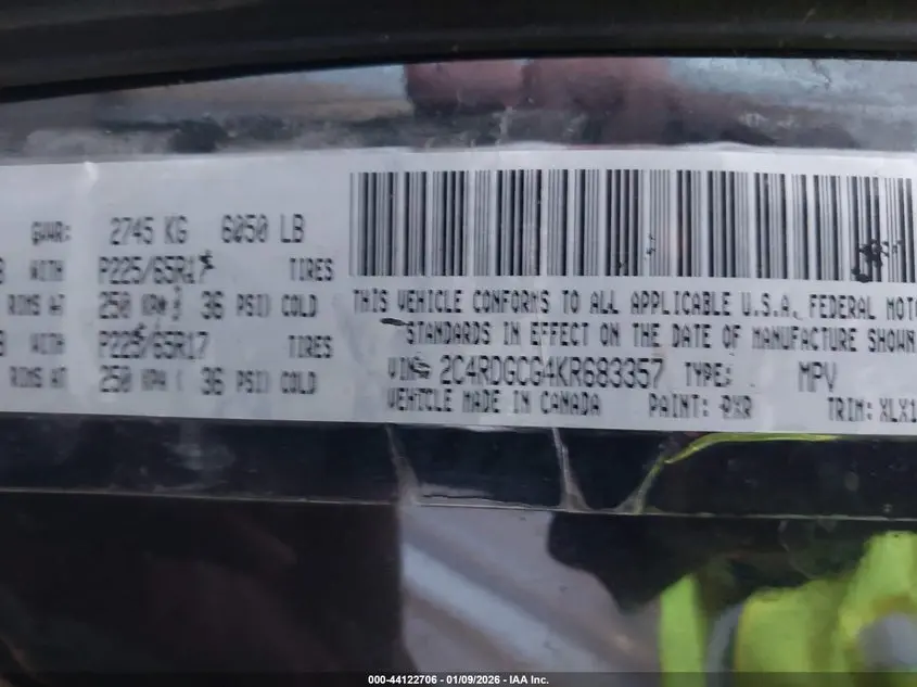 2019 DODGE GRAND CARAVAN SXT