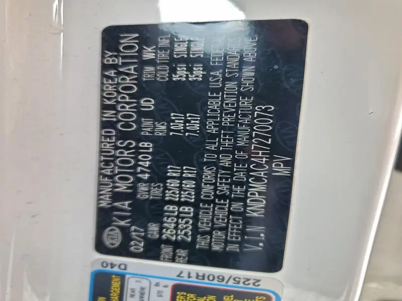 2017 KIA SPORTAGE LX  