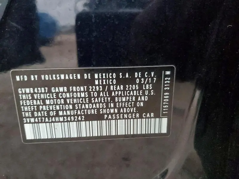 2017 VOLKSWAGEN JETTA GLI  