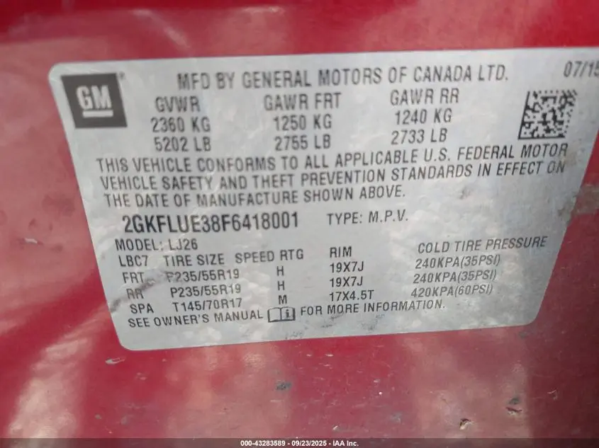 2015 GMC TERRAIN DENALI