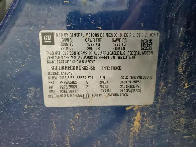 2017 CHEVROLET SILVERADO K1500 LT