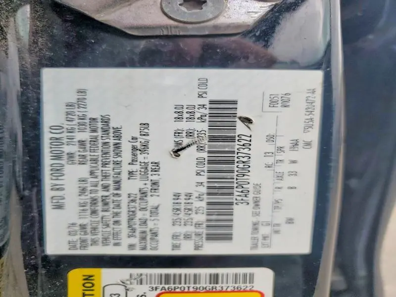 2016 FORD FUSION SE  