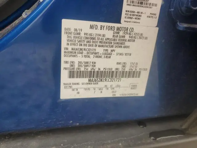 2020 FORD ECOSPORT TITANIUM  
