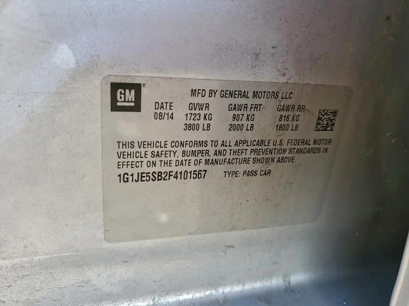 2015 CHEVROLET SONIC LTZ  