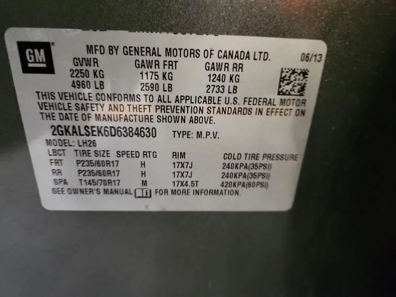 2013 GMC TERRAIN SLE  