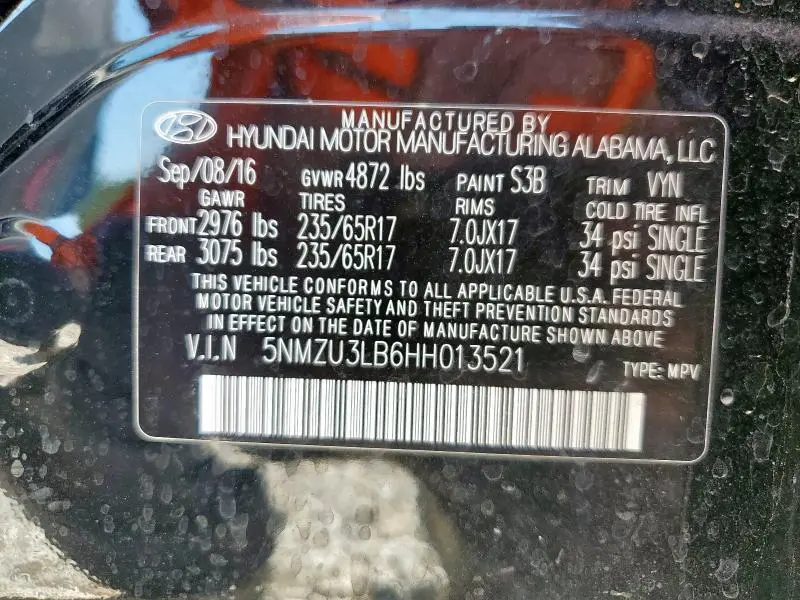 2017 HYUNDAI SANTA FE SPORT   