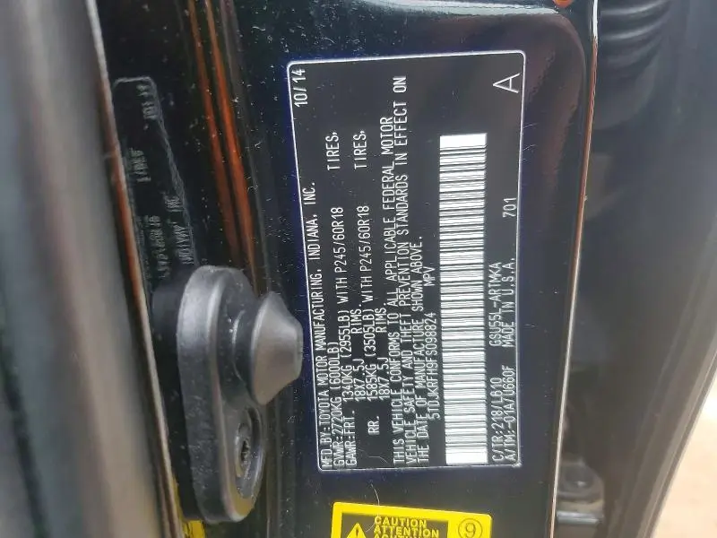 2015 TOYOTA HIGHLANDER XLE  