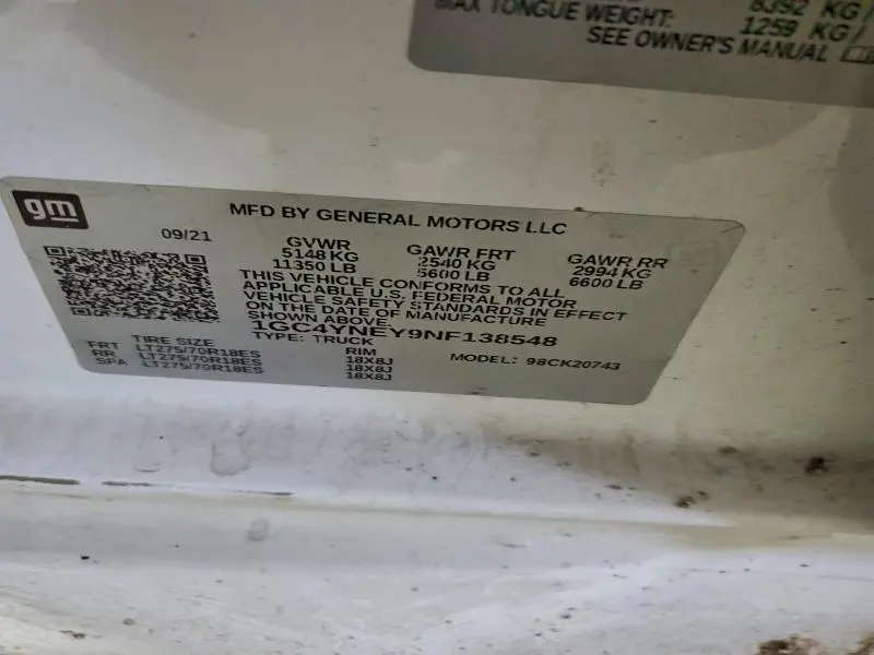 2022 CHEVROLET SILVERADO K2500 HEAVY DUTY LT  