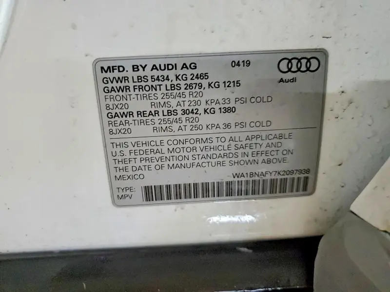 2019 AUDI Q5 PREMIUM PLUS  