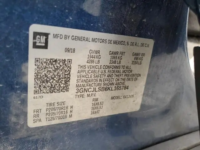 2019 CHEVROLET TRAX 1LT  