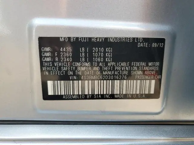 2013 SUBARU LEGACY 2.5I PREMIUM  