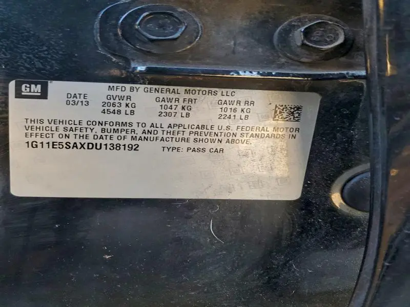 2013 CHEVROLET MALIBU 2LT  