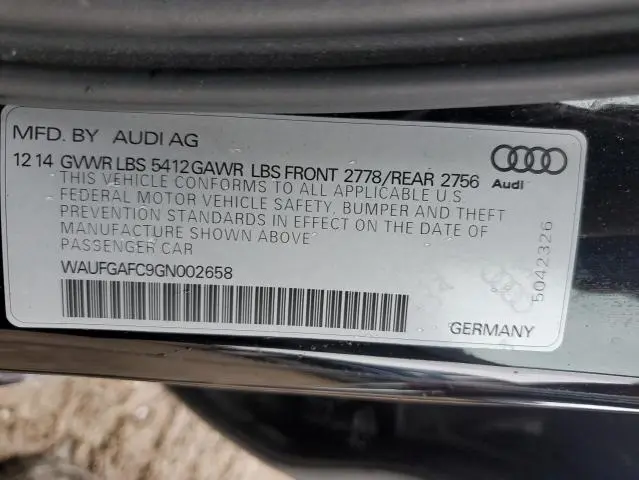 2016 AUDI A6 PREMIUM PLUS  