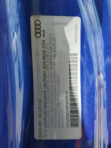 2015 AUDI S5 PREMIUM PLUS  