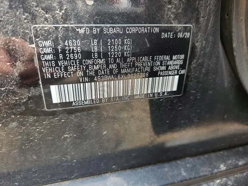 2020 SUBARU LEGACY LIMITED  