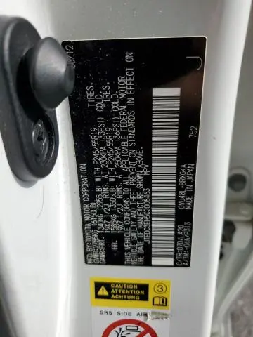 2012 TOYOTA HIGHLANDER HYBRID LIMITED  