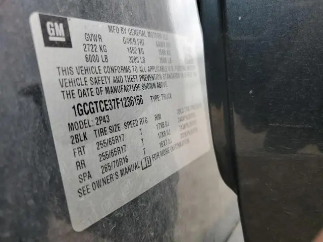 2015 CHEVROLET COLORADO Z71  