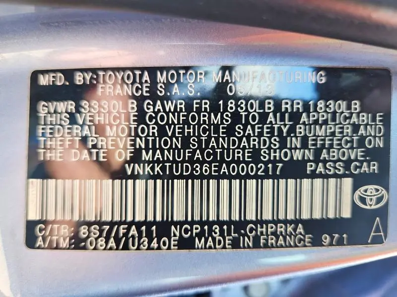 2014 TOYOTA YARIS 5-DOOR LE  