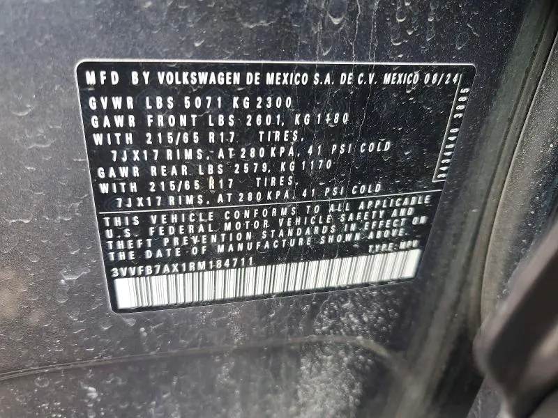 2024 VOLKSWAGEN TIGUAN S  