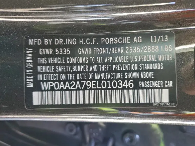 2014 PORSCHE PANAMERA 2  