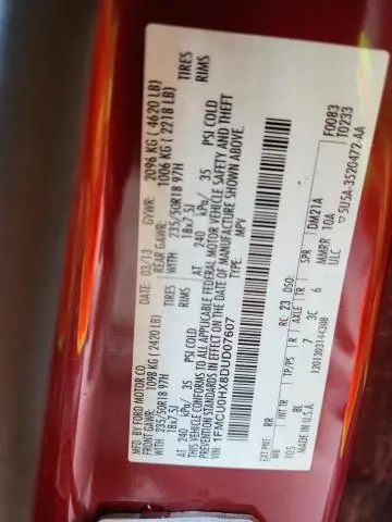 2013 FORD ESCAPE SEL  