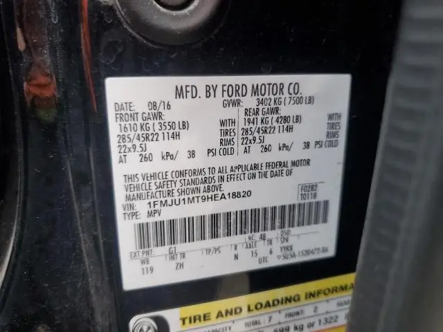 2017 FORD EXPEDITION PLATINUM  