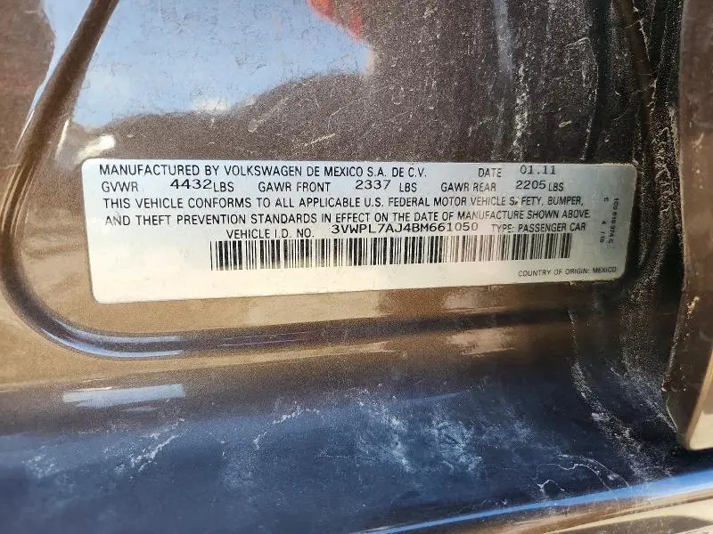 2011 VOLKSWAGEN JETTA TDI  