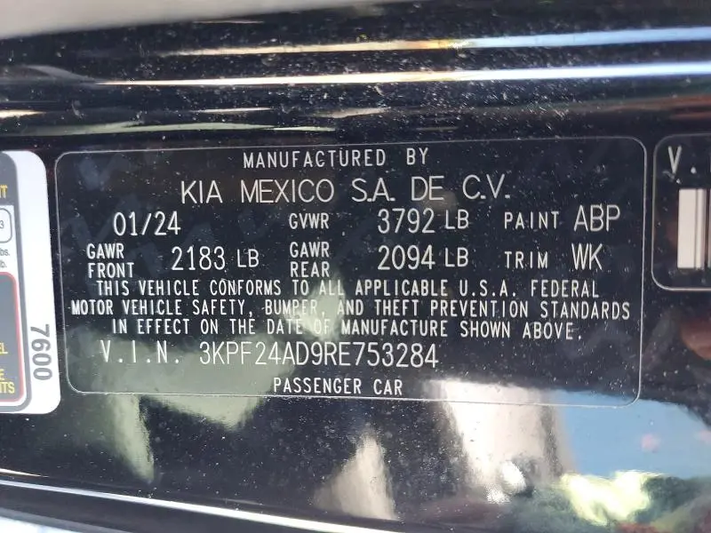 2024 KIA FORTE LX  