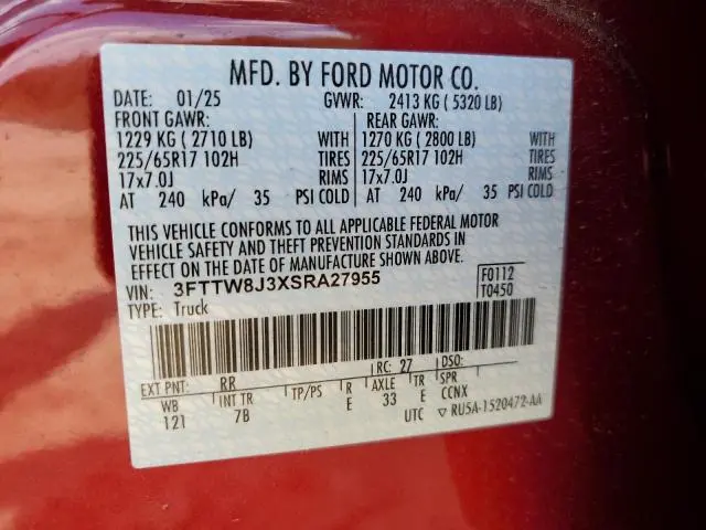 2025 FORD MAVERICK XLT  