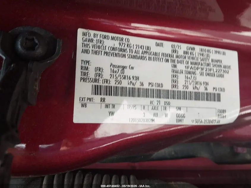 2015 FORD FOCUS SE