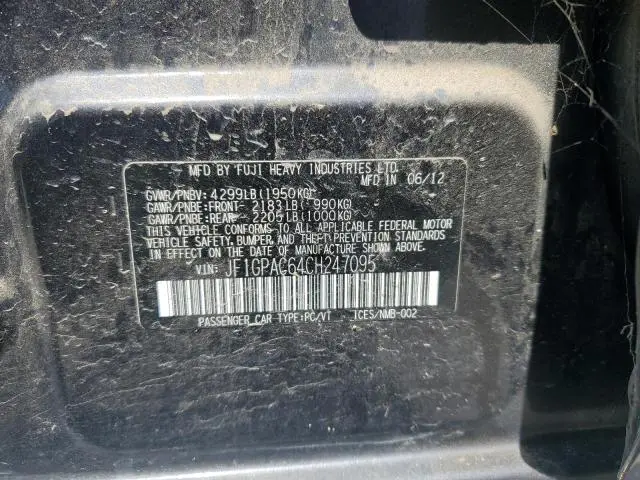 2012 SUBARU IMPREZA PREMIUM  