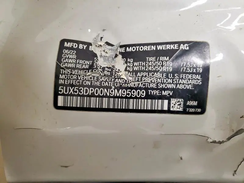 2022 BMW X3 XDRIVE30I  