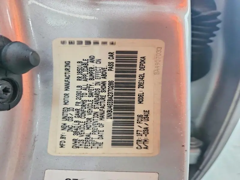 2010 TOYOTA COROLLA LE  