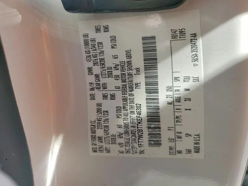 2019 FORD F250 SUPER DUTY  