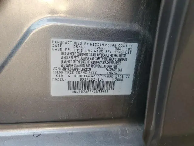 2017 NISSAN SENTRA S  