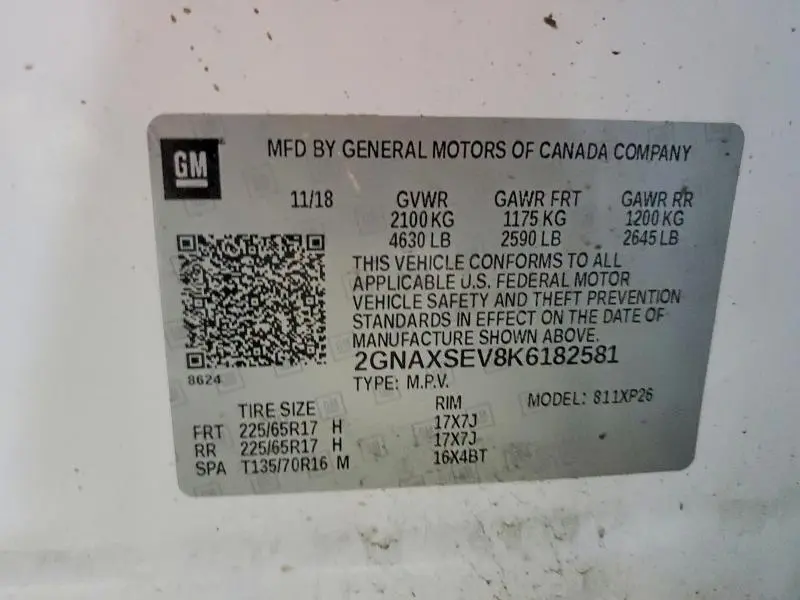 2019 CHEVROLET EQUINOX LS  